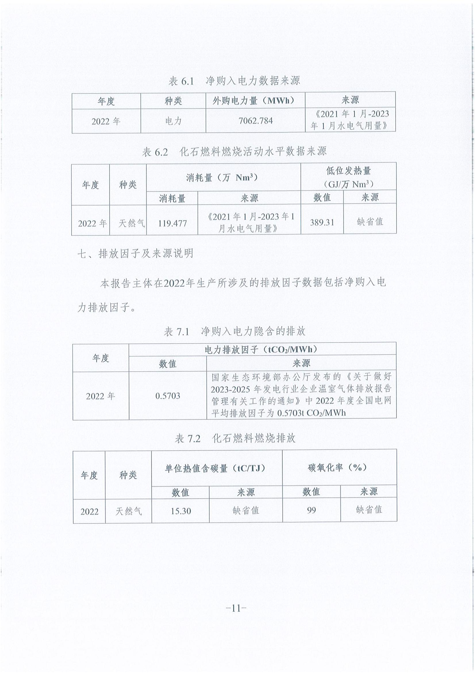 《企業溫室氣體排放報告》公示